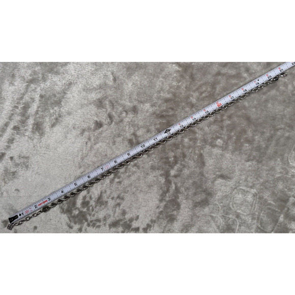 Kendra Scott Cailey Rhodium Plated Rope Chain Necklace Adjustable 18-21" - Picture 3 of 4